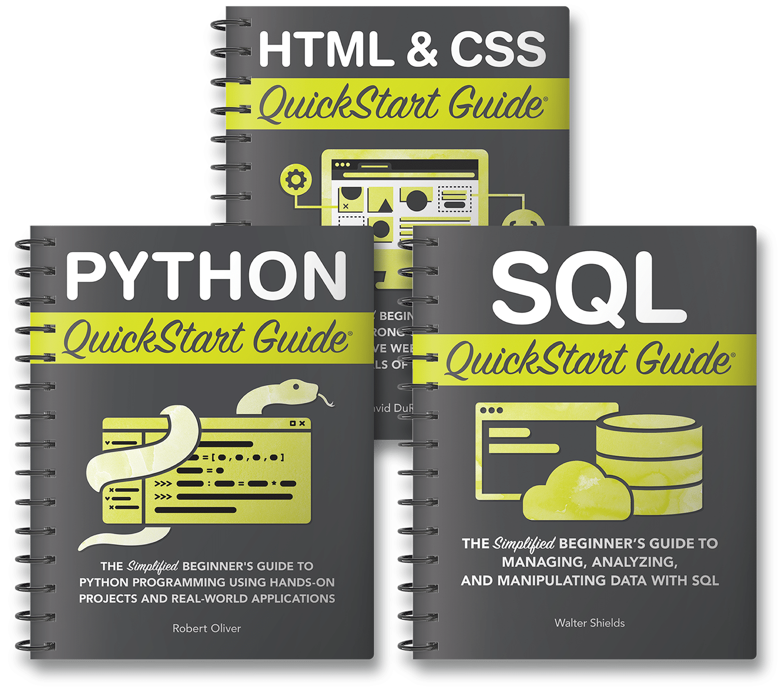 QuickStart Guide Programming Bundle with lay flat spiral binding
